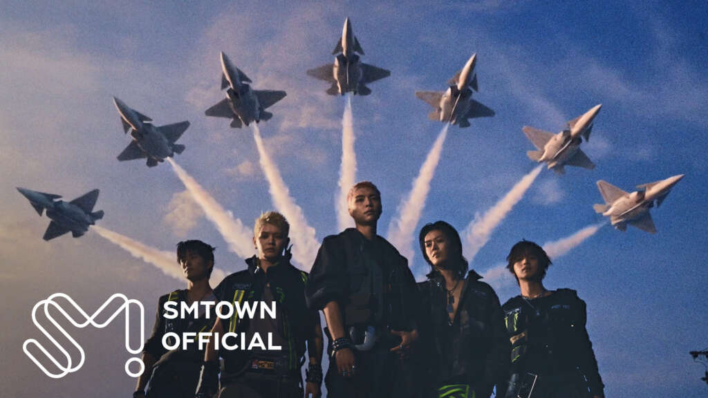 NCT 127 in the official BLINGY JETS campaign