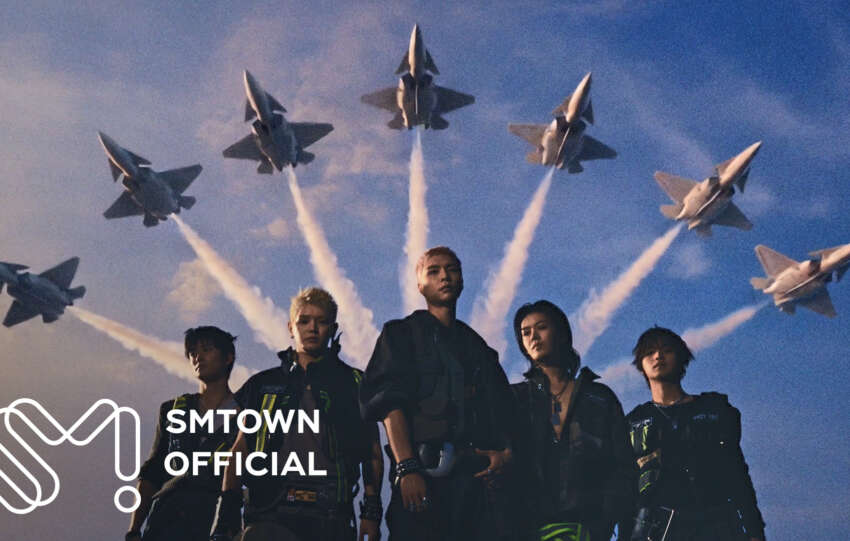 NCT 127 in the official BLINGY JETS campaign
