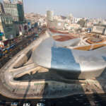 Aerial view of Dongdaemun Design Plaza in Seoul